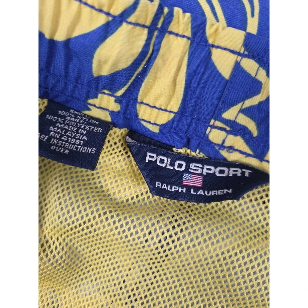 Polo‎ Sport Ralph Lauren Swimwear Bathing Trunks 2XL Lined Blue Aloha Tropical